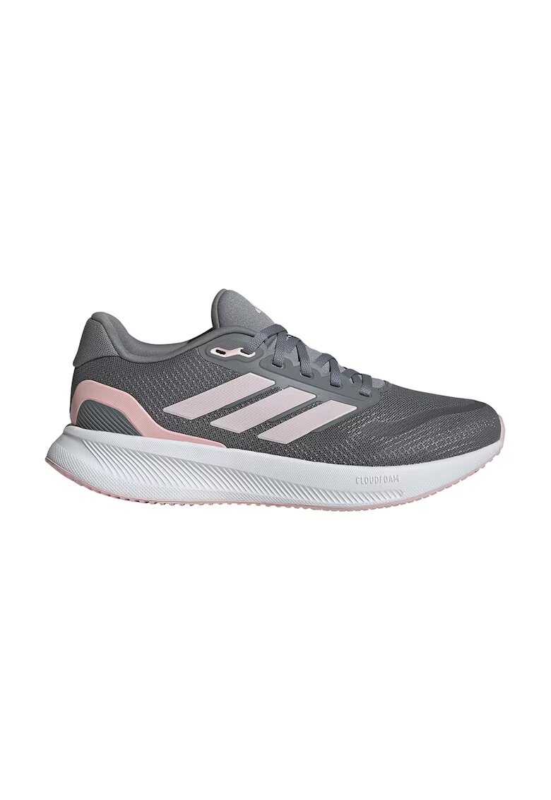adidas Performance Pantofi Runfalcon 5 de plasa cu garnituri din material sintetice pentru alergare - Gri/Roz pal