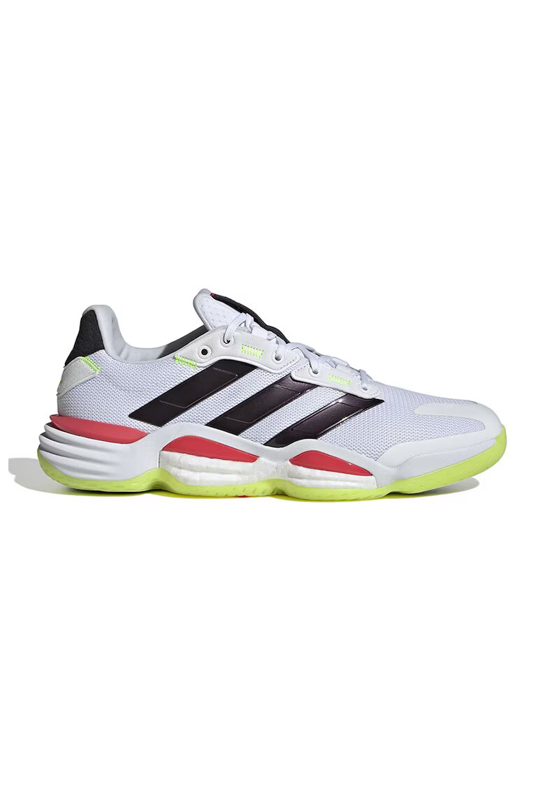 adidas Performance Pantofi Stabil 16 din plasa cu garnituri sintetice - Rosu/Alb/Verde lime