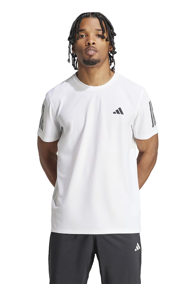 adidas Performance Tricou cu decolteu rotund pentru alergare - Alb