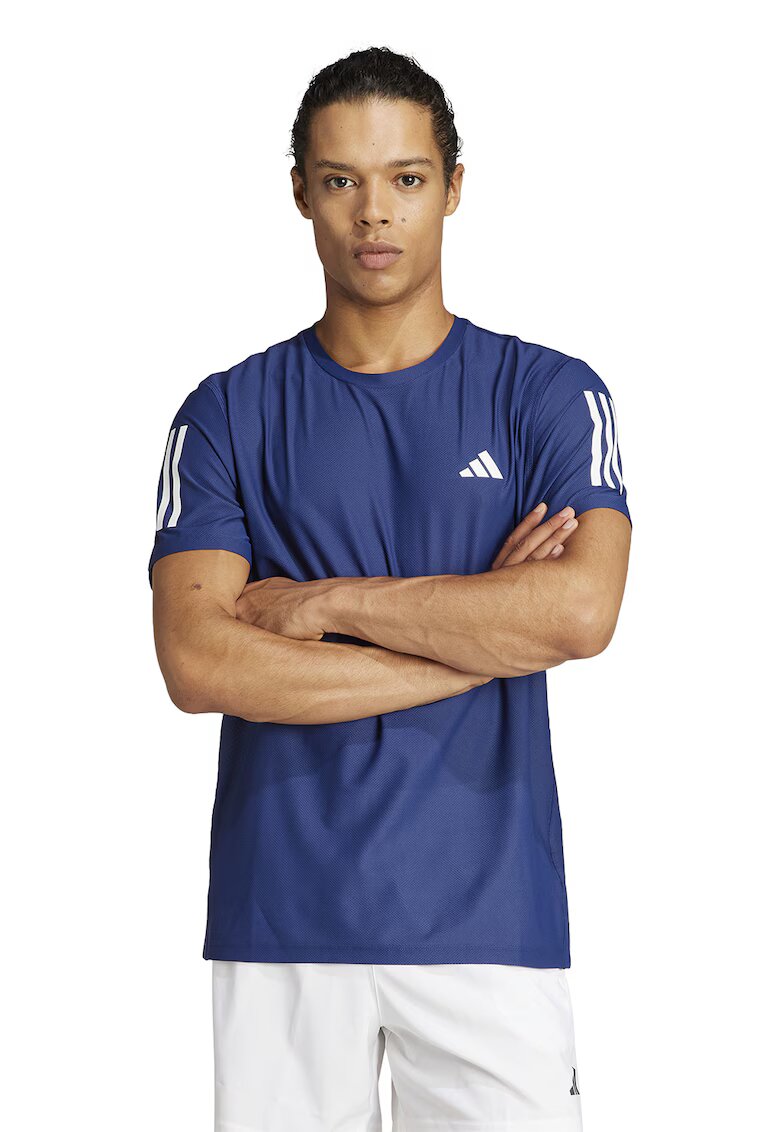 adidas Performance Tricou cu decolteu rotund pentru alergare - Albastru inchis