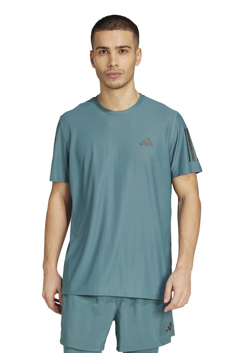 adidas Performance Tricou cu decolteu rotund pentru alergare - Verde persan