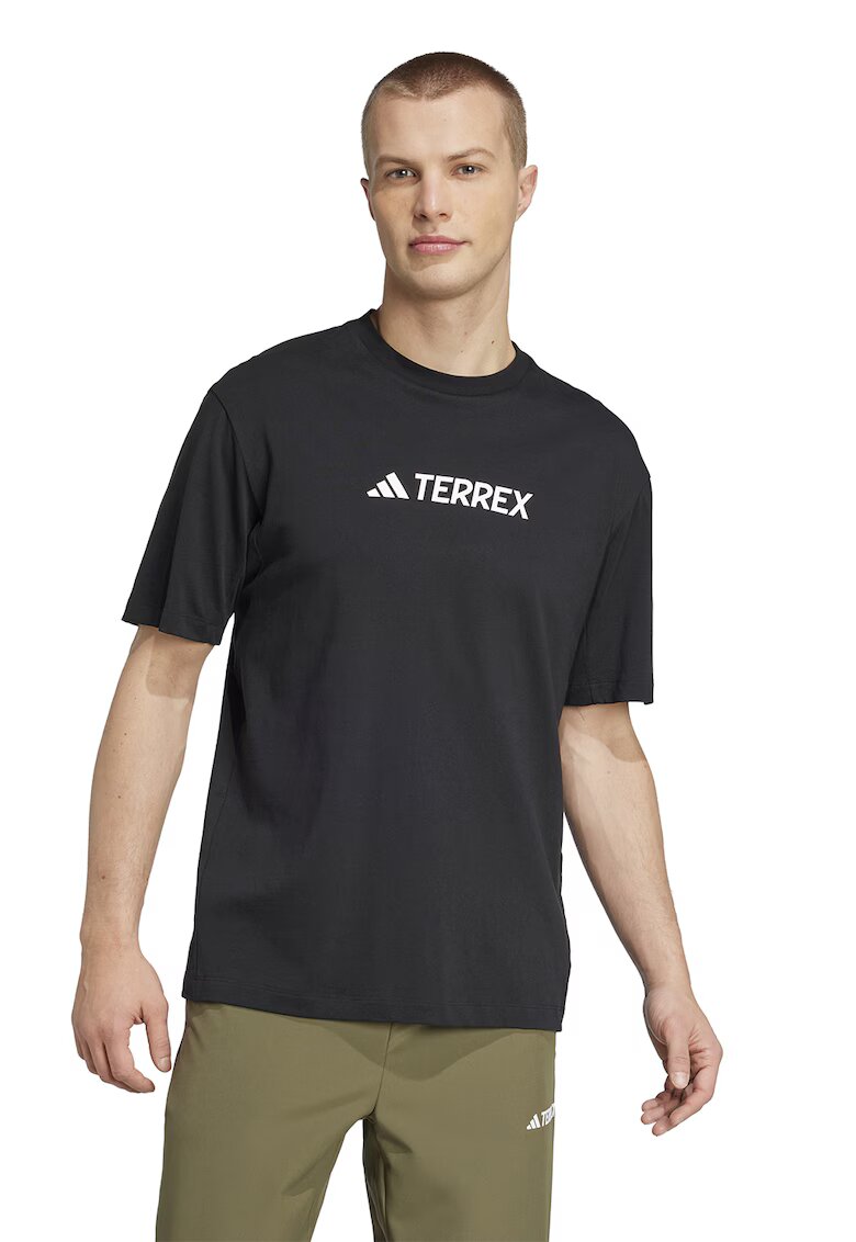 adidas Performance Tricou cu imprimeu logo - pentru drumetii Terex - Negru