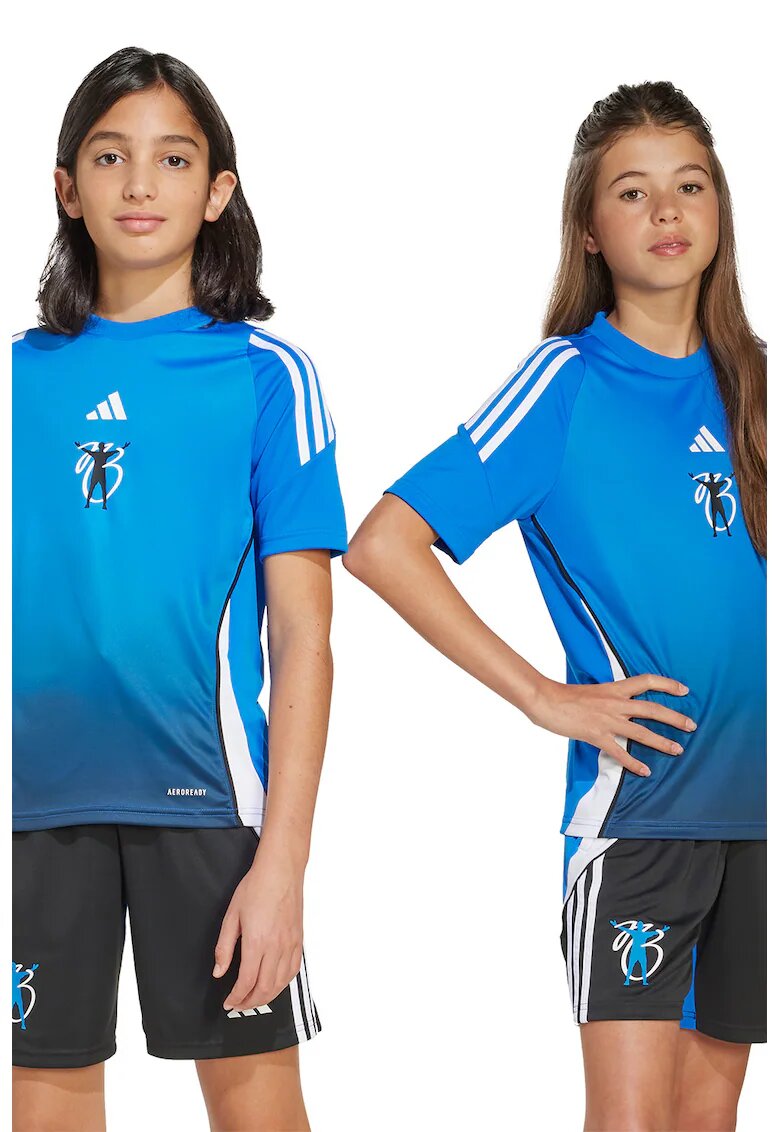 adidas Performance Tricou cu logo - pentru fotbal - Alb/Albastru