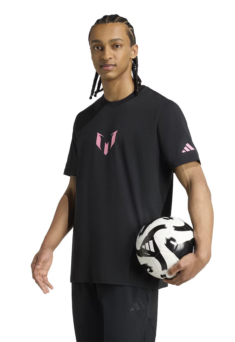 adidas Performance Tricou de bumbac pentru fotbal Messi - Negru