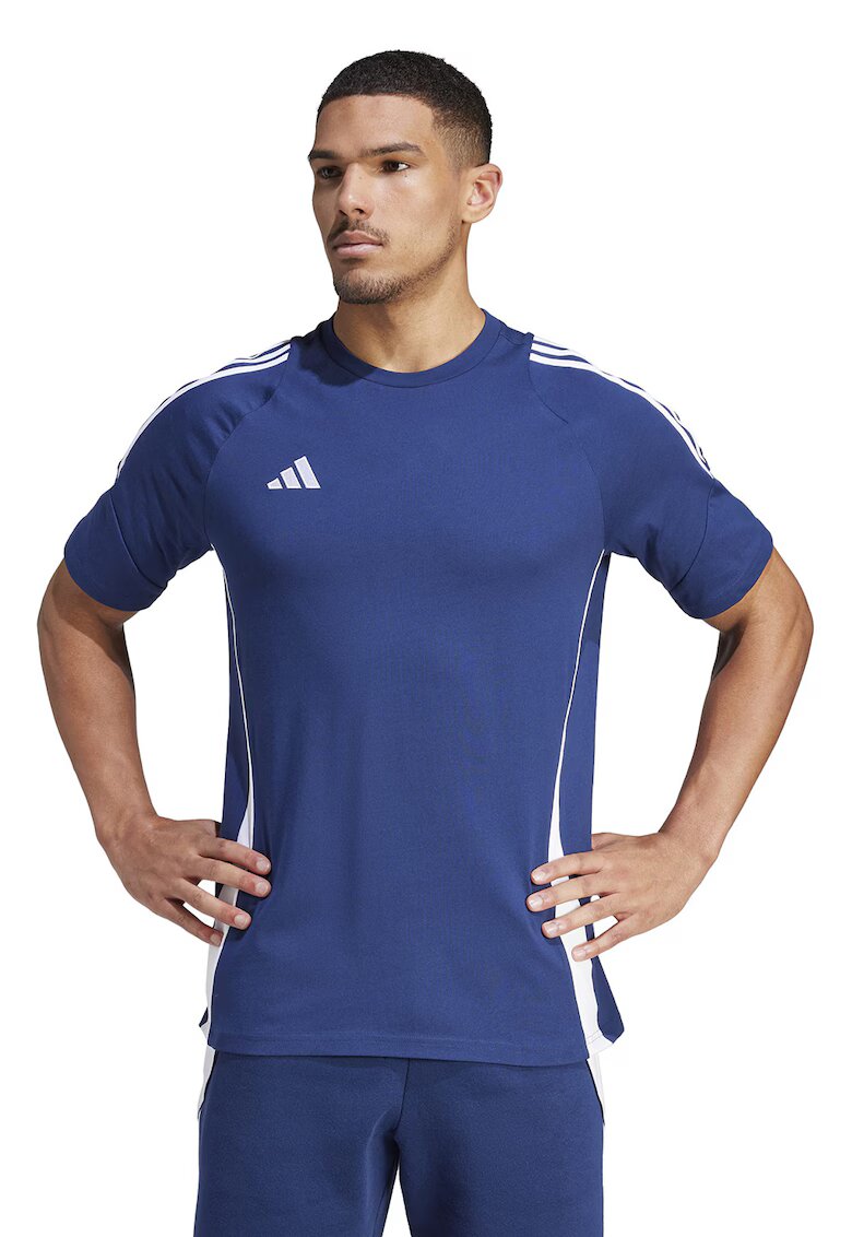 adidas Performance Tricou din bumbac pentru fotbal Tiro24 - Alb/Albastru royal