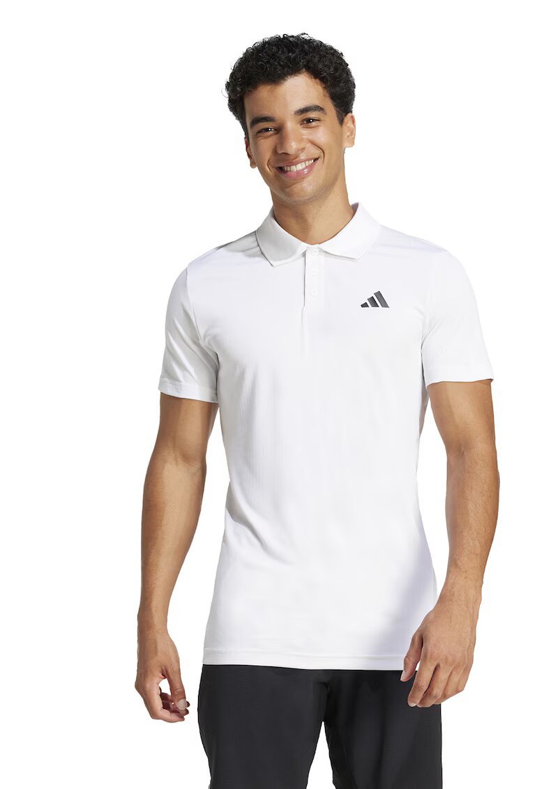 adidas Performance Tricou polo pentru tenis Free Lift - Negru/Alb optic