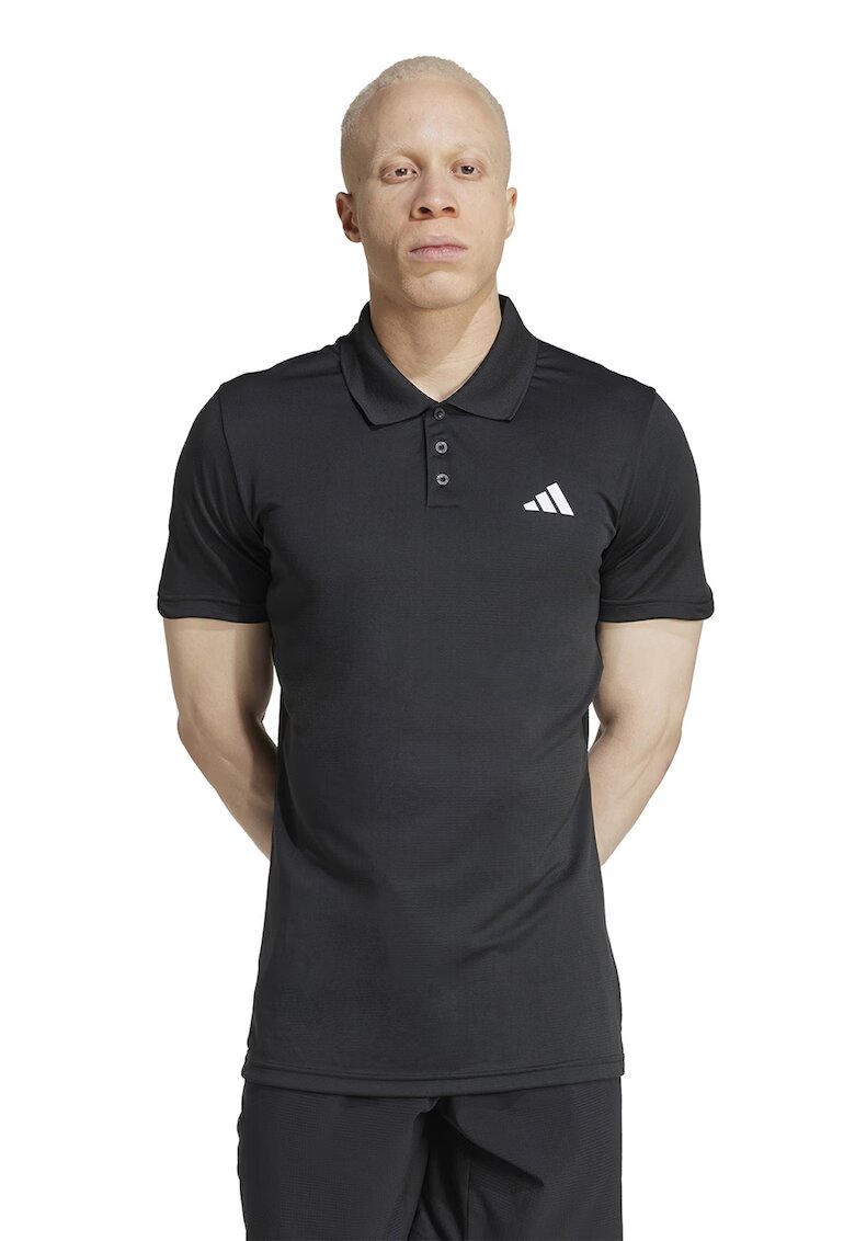 adidas Performance Tricou polo pentru tenis Free Lift - Negru stins/Alb optic