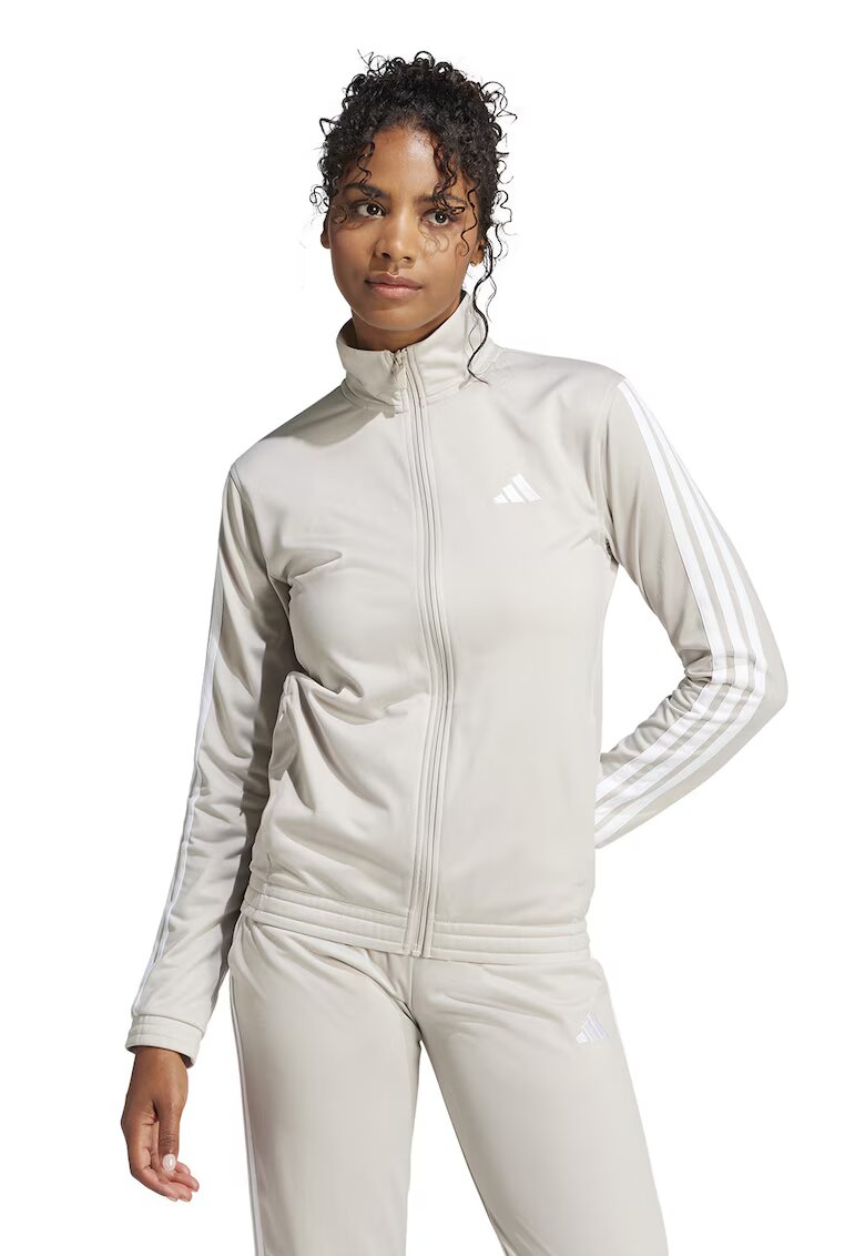 adidas Sportswear Bluza de trening cu logo si fermoar - Alb fildes