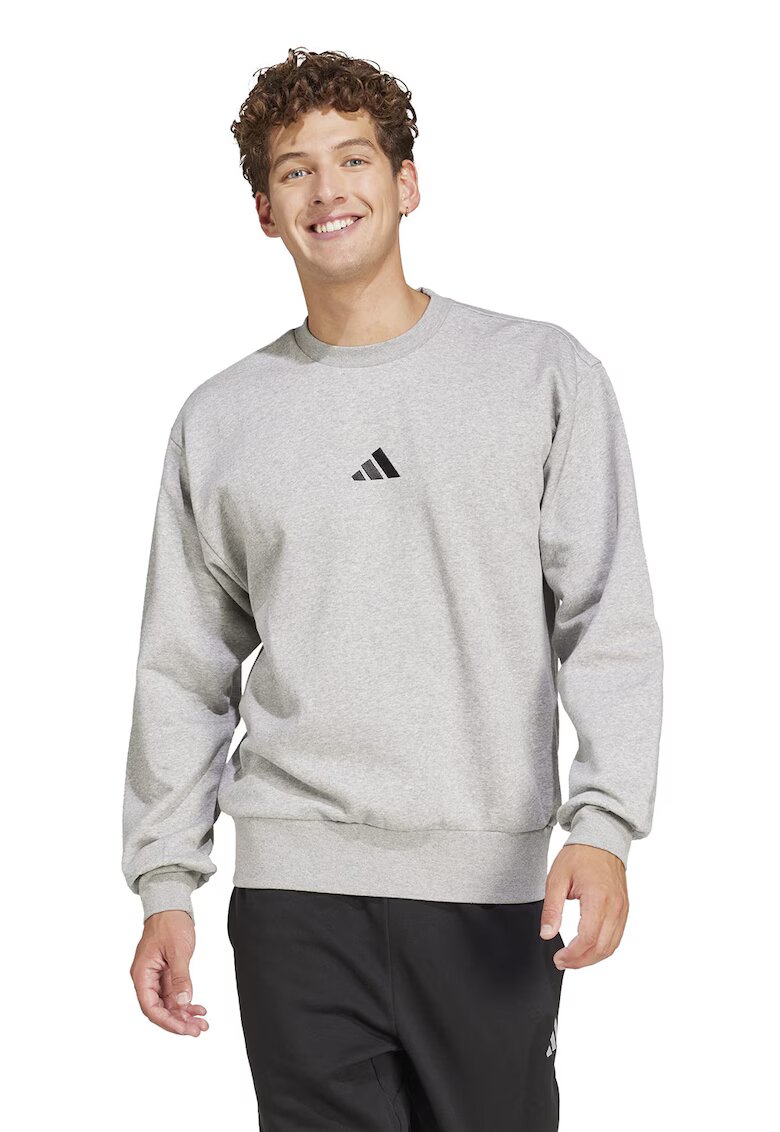 adidas Sportswear Bluza de trening din amestec de bumbac Feelcozy - Negru/Gri deschis