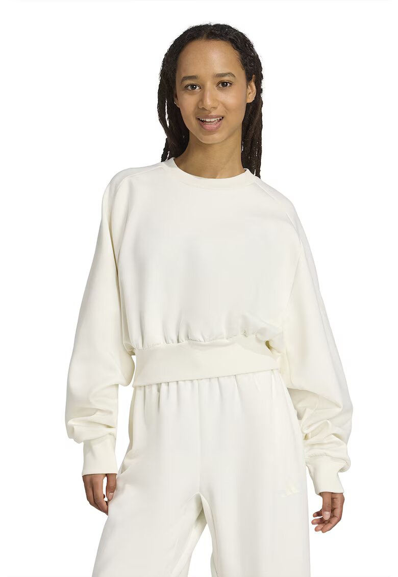 adidas Sportswear Bluza de trening din amestec de modal cu croiala lejera Soft Lux - Alb murdar