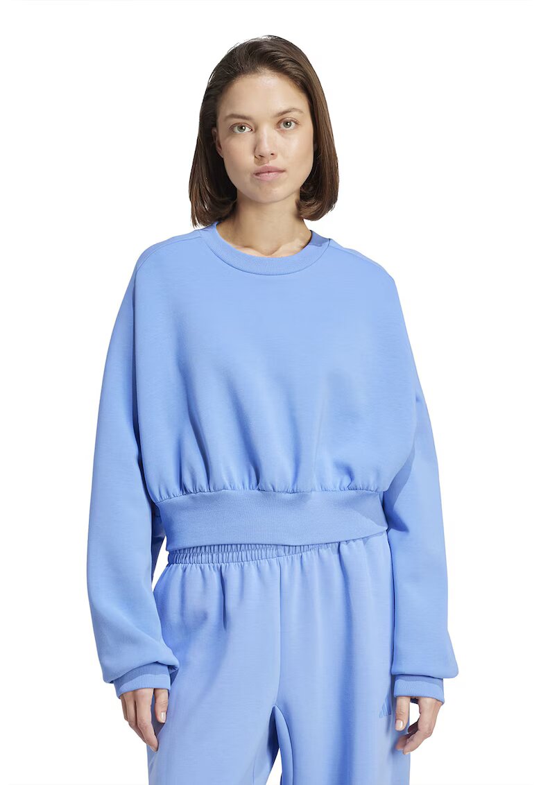 adidas Sportswear Bluza de trening din amestec de modal cu croiala lejera Soft Lux - Albastru pastel