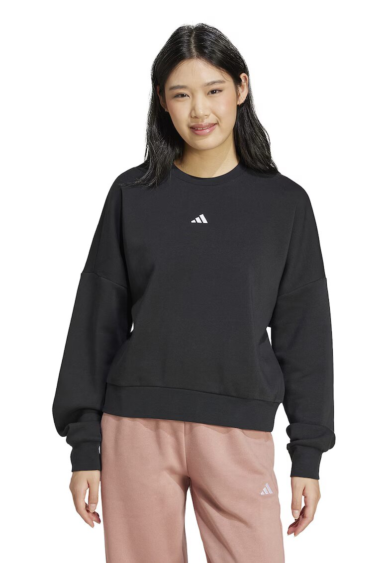 adidas Sportswear Bluza de trening lejera cu captuseala calduroasa - Alb/Negru