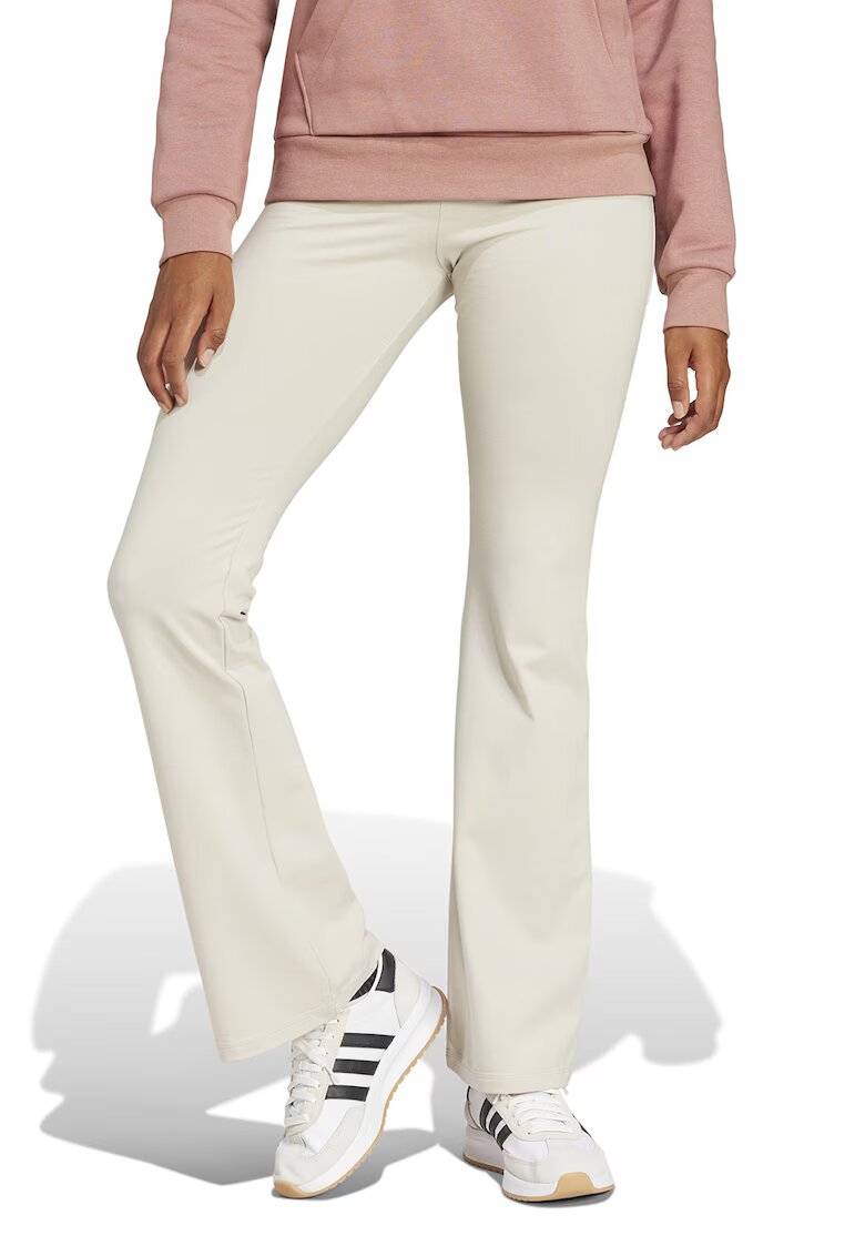 adidas Sportswear Colanti evazati cu talie inalta - Crem
