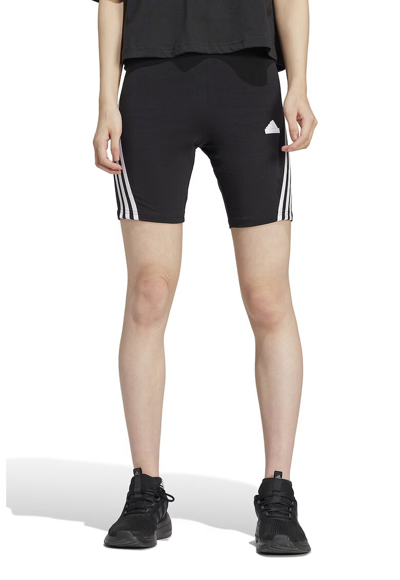 adidas Sportswear Colanti scurti cu 3 dungi - Alb/Negru