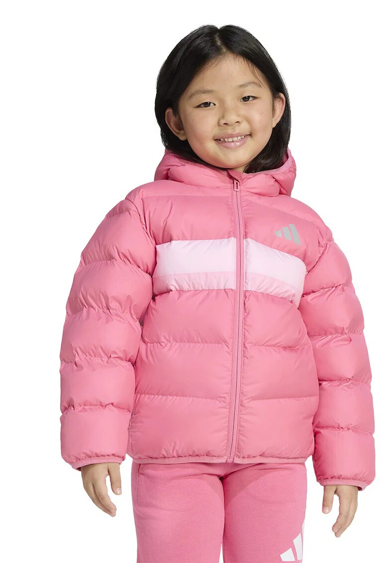 adidas Sportswear Geaca cu gluga si aspect matlasat - Roz