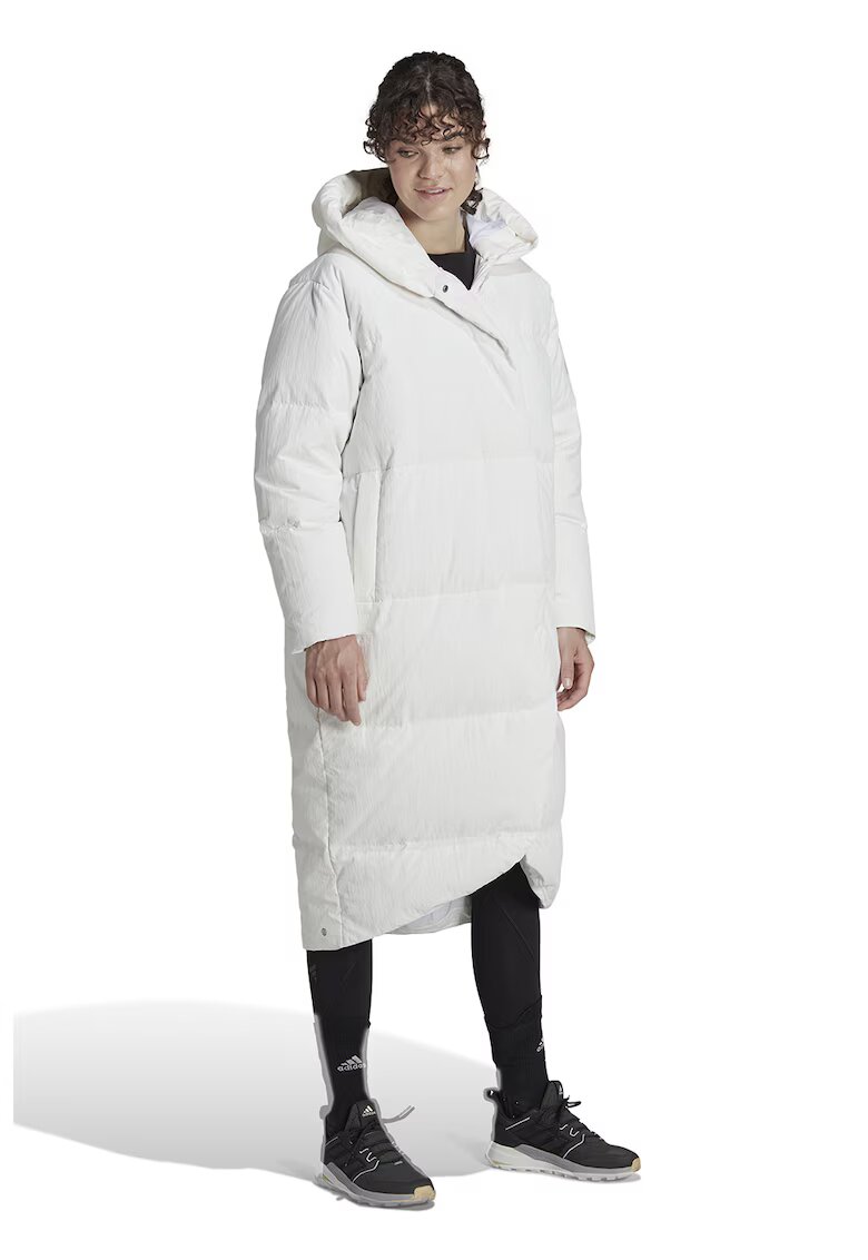 adidas Sportswear Geaca lunga cu aspect matlasat Big Baffle - Negru