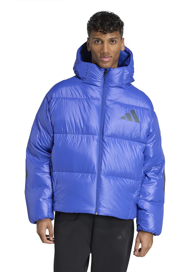 adidas Sportswear Geaca matlasata cu gluga - Albastru