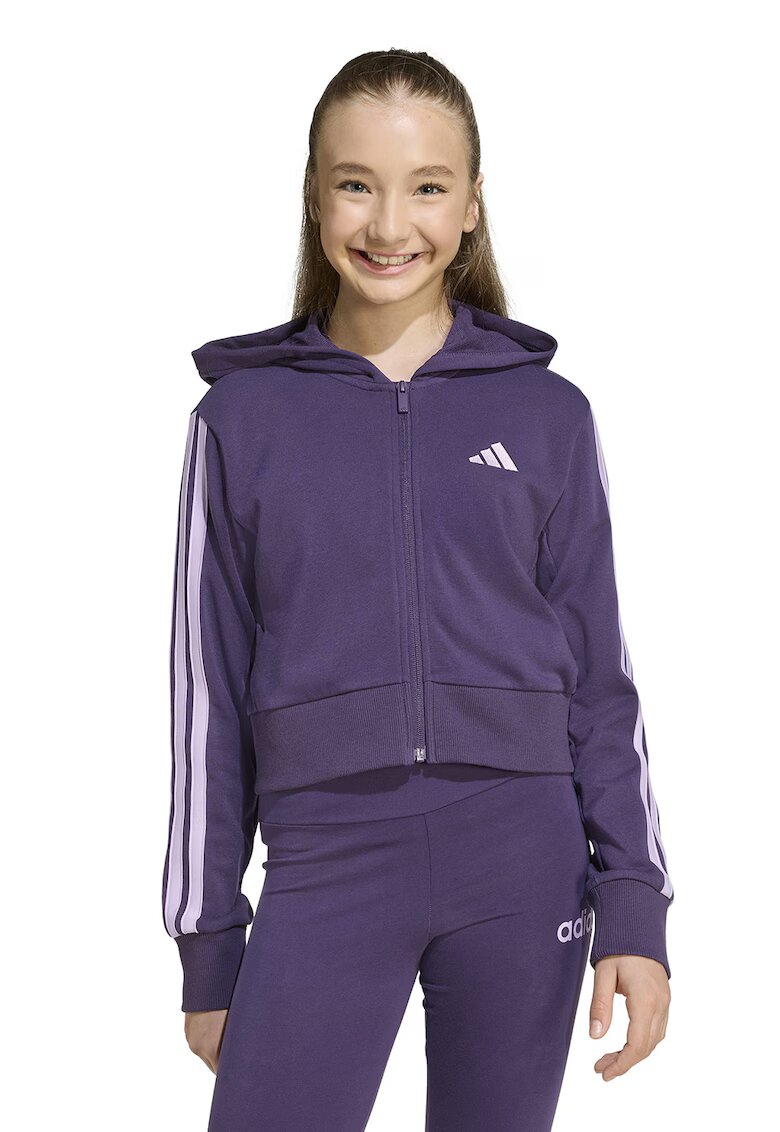 adidas Sportswear Hanorac crop cu fermoar - Lila/Ametist