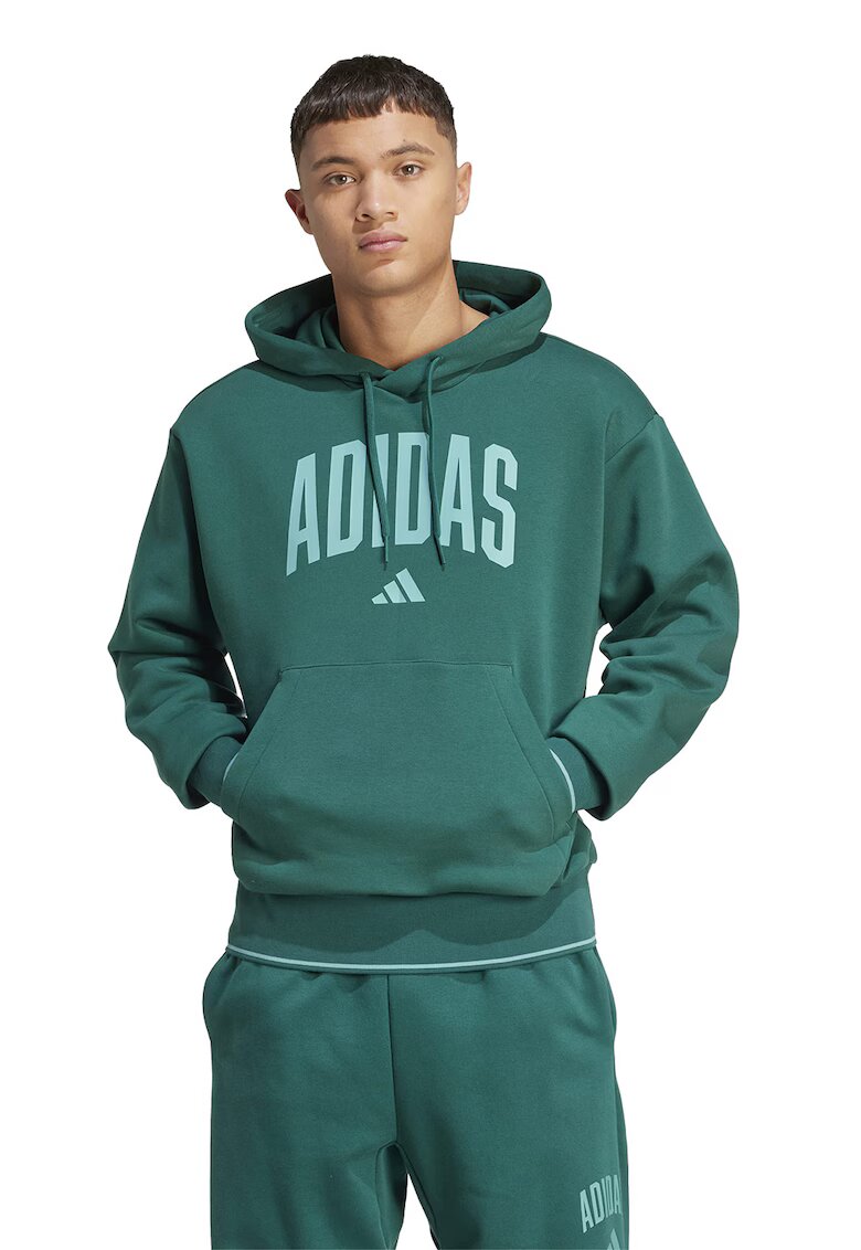 adidas Sportswear Hanorac cu buzunar kangaroo - Verde inchis