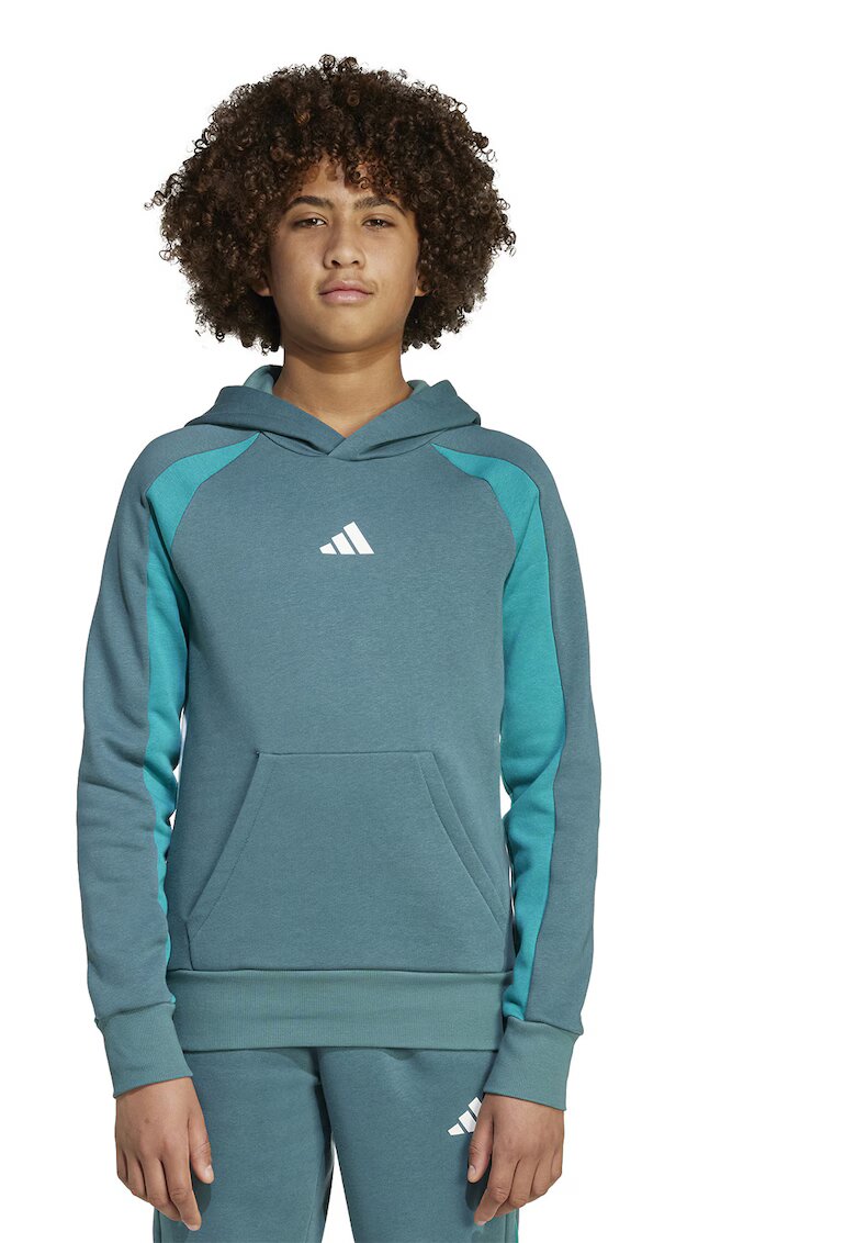 adidas Sportswear Hanorac cu logo si buzunar kangaroo - Verde persan