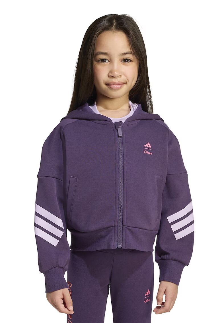 adidas Sportswear Hanorac cu maneci cazute si imprimeu Minnie Mouse - Violet/Roz pastel/Lila