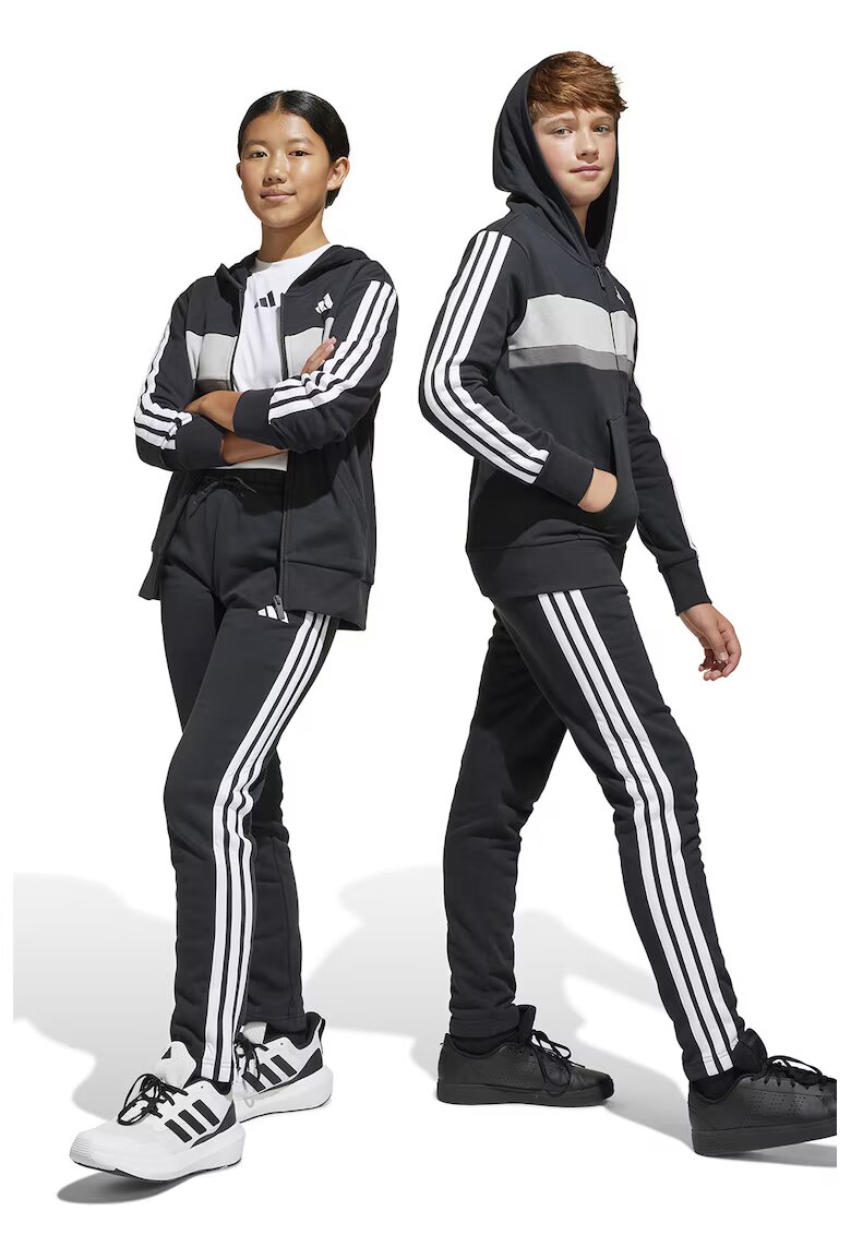 adidas Sportswear Hanorac cu maneci lungi si model logo - Alb/Negru/Gri