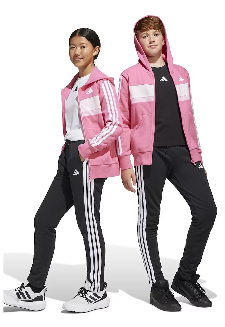 adidas Sportswear Hanorac cu maneci lungi si model logo - Alb/Roz