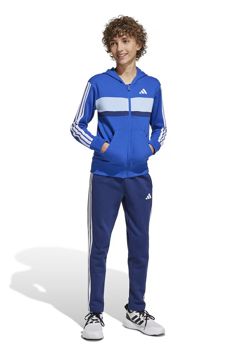 adidas Sportswear Hanorac cu maneci lungi si model logo - Albastru pastel/Albastru royal/Alb optic