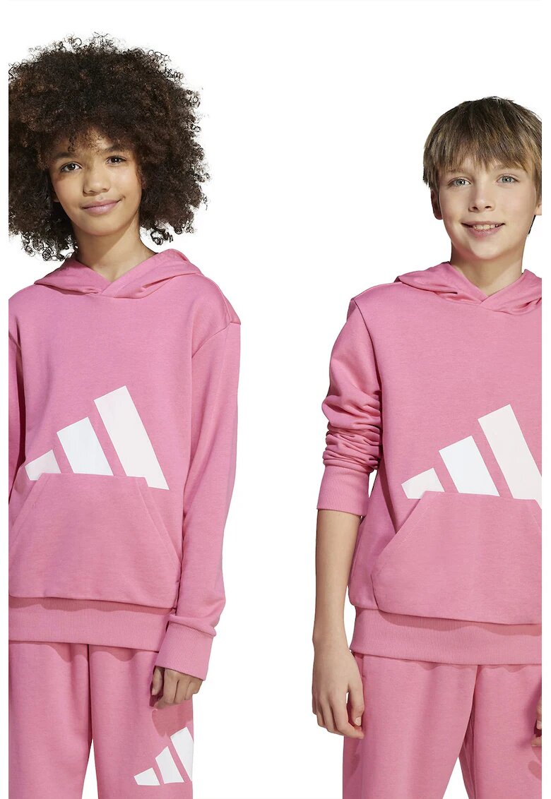 adidas Sportswear Hanorac din bumbac cu imprimeu logo - Alb/Roz pastel