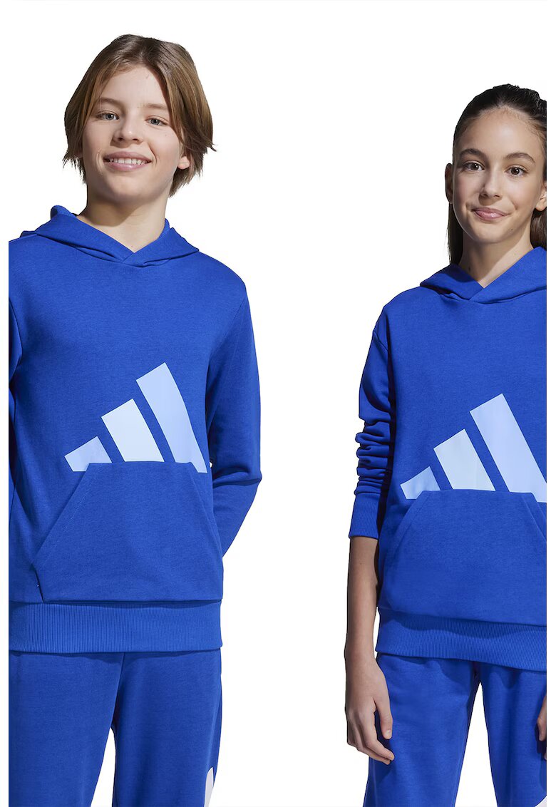 adidas Sportswear Hanorac din bumbac cu imprimeu logo - Albastru royal