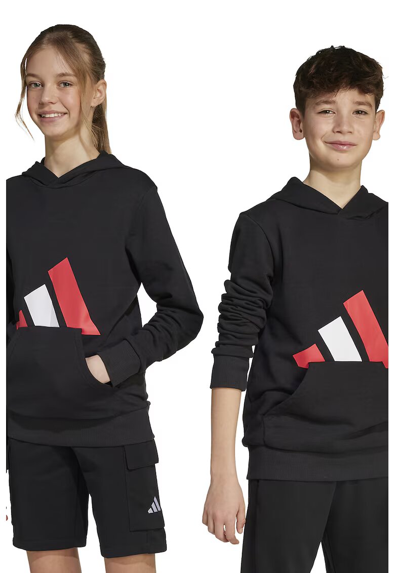 adidas Sportswear Hanorac din bumbac cu imprimeu logo - Rosu/Alb/Negru