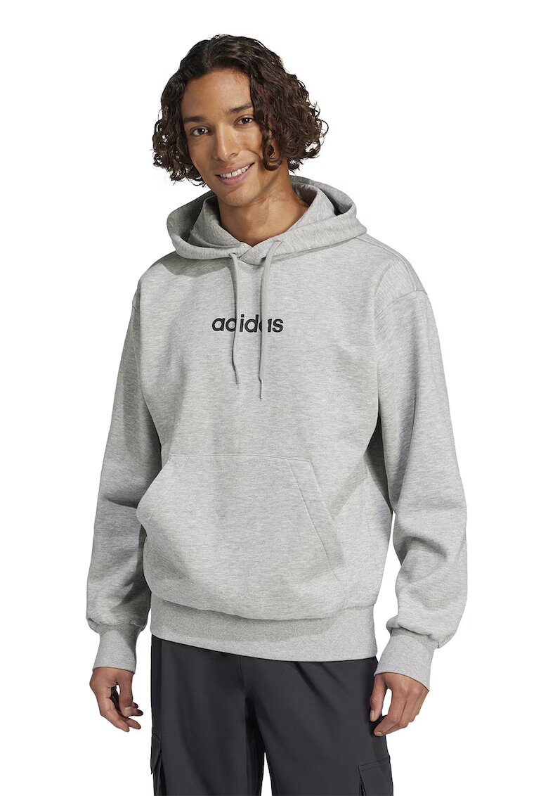 adidas Sportswear Hanorac din fleece cu logo - Gri deschis melange
