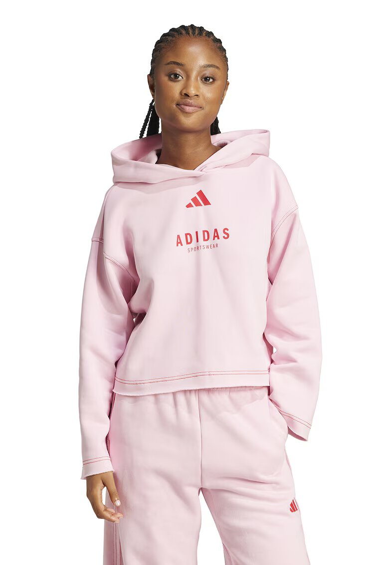 adidas Sportswear Hanorac lejer cu imprimeu logo - Roz pal
