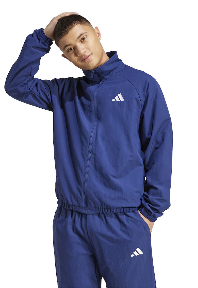 adidas Sportswear Jacheta cu fermoar si logo - Albastru royal