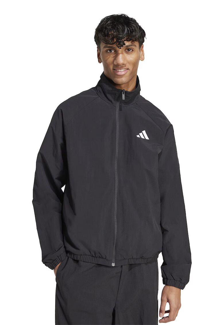 adidas Sportswear Jacheta cu fermoar si logo - Negru stins