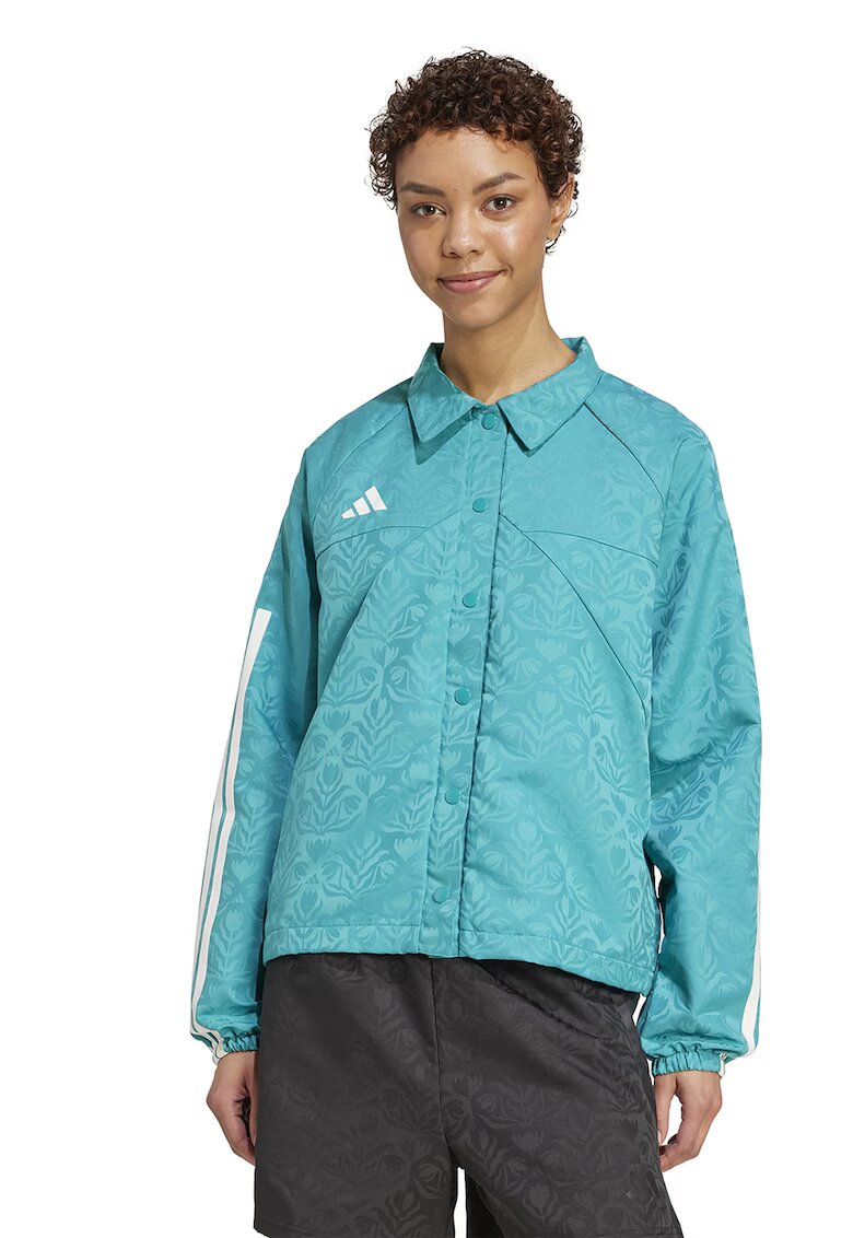 adidas Sportswear Jacheta cu model si capse - Albastru petrol