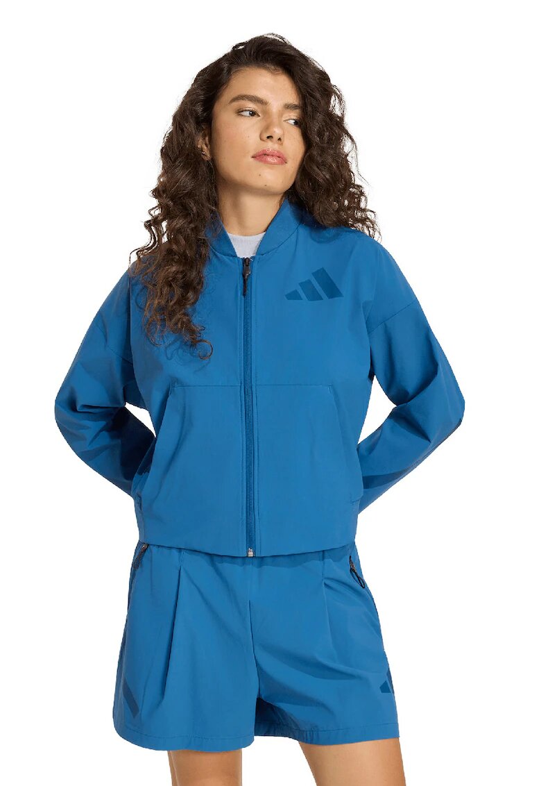adidas Sportswear Jacheta usoara lejera cu guler baseball Z.N.E - Albastru inchis