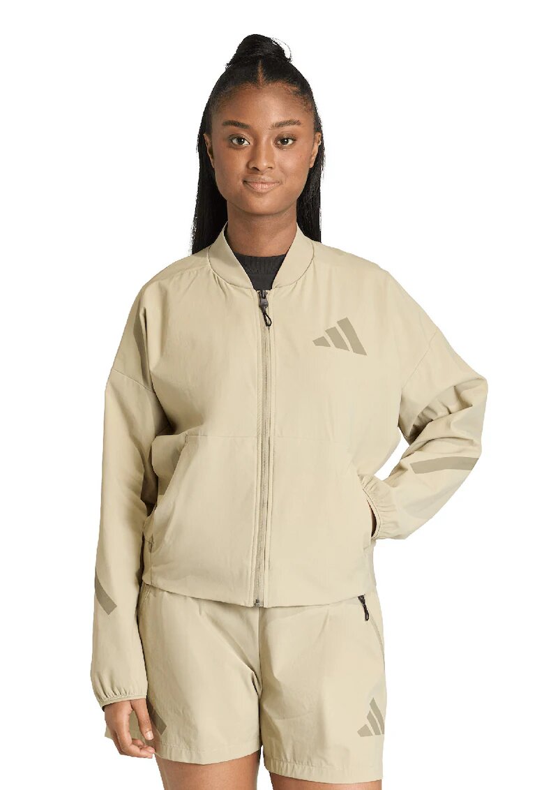 adidas Sportswear Jacheta usoara lejera cu guler baseball Z.N.E - Bej