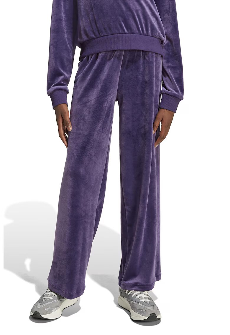adidas Sportswear Pantaloni de trening cu aspect catifelat - Violet aubergine