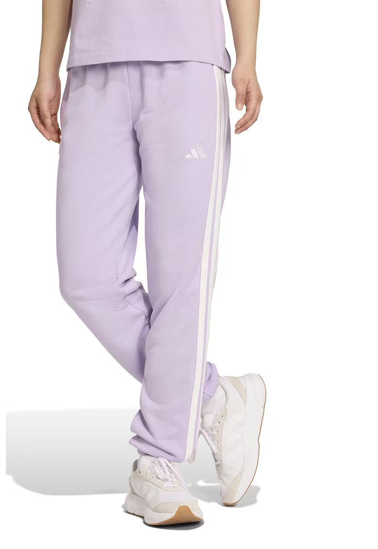 adidas Sportswear Pantaloni de trening cu buzunare laterale si snur de ajustare Essentials - Alb/Lila