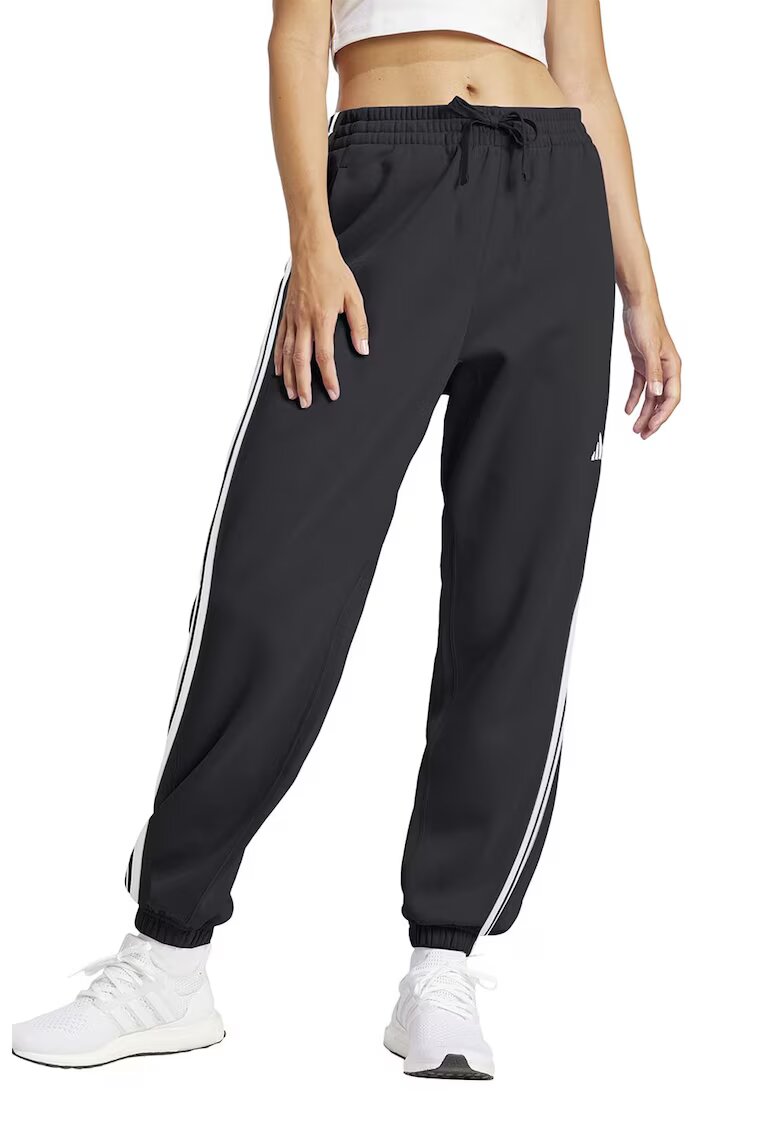 adidas Sportswear Pantaloni de trening cu buzunare laterale si snur de ajustare Essentials - Negru