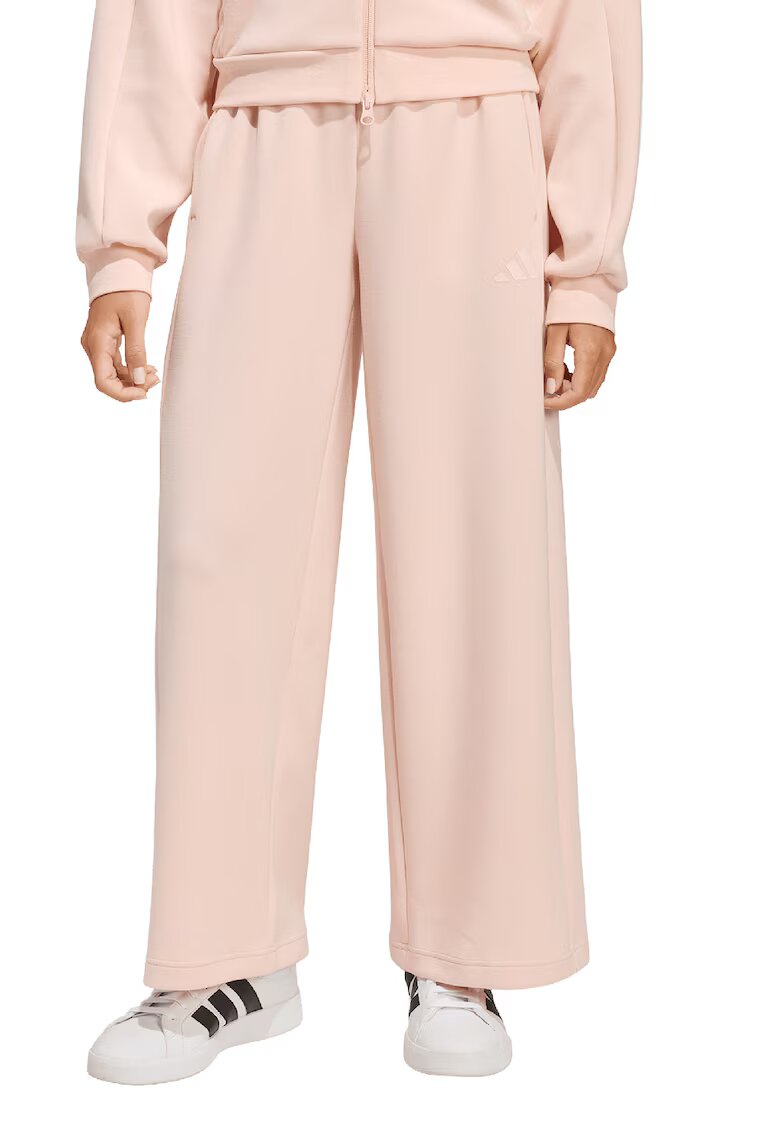 adidas Sportswear Pantaloni de trening cu croiala ampla si talie medie - Roz prafuit