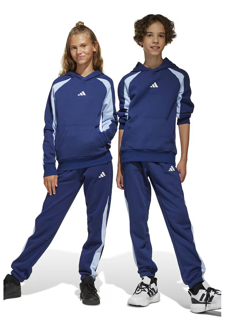 adidas Sportswear Pantaloni de trening cu insertii contrastante - Albastru inchis/Albastru deschis