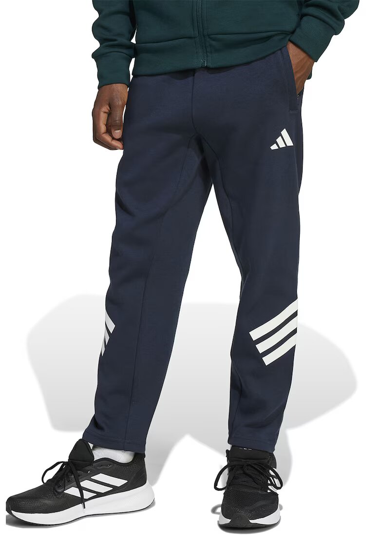 adidas Sportswear Pantaloni de trening cu snur si buzunare laterale - Alb/Bleumarin