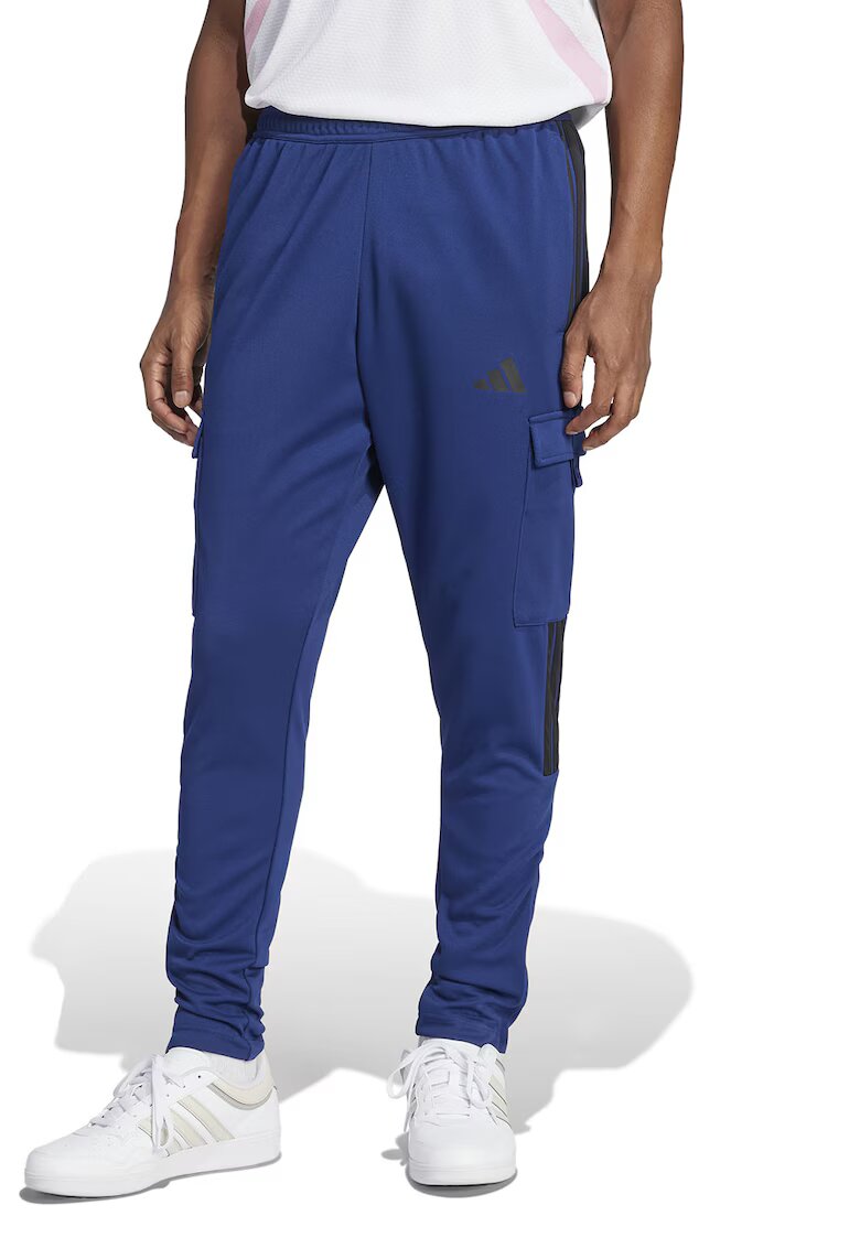 adidas Sportswear Pantaloni de trening jogger cu logo - Negru/Albastru inchis