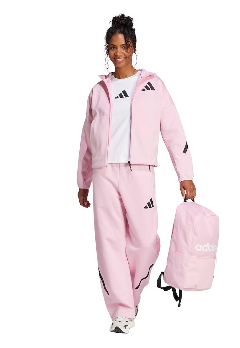 adidas Sportswear Pantaloni de trening lejeri cu buzunare cu fermoar Z.N.E. Bar - Roz pastel/Negru stins