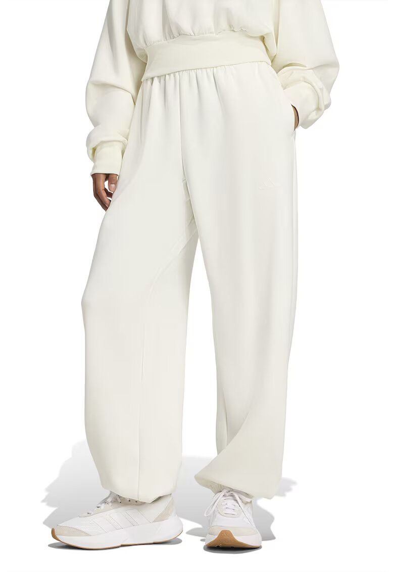 adidas Sportswear Pantaloni de trening relaxed fit Soft Lux - Alb murdar