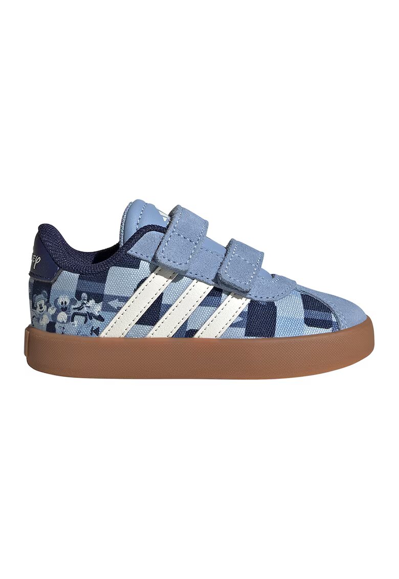 adidas Sportswear Pantofi de piele intoarsa Disney Mickey VL Court - Albastru pastel/Bleumarin