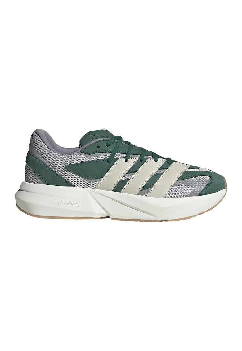 adidas Sportswear Pantofi sport cu talpa wedge si insertii din plasa Lightblaze - Gri/Bej/Verde englez