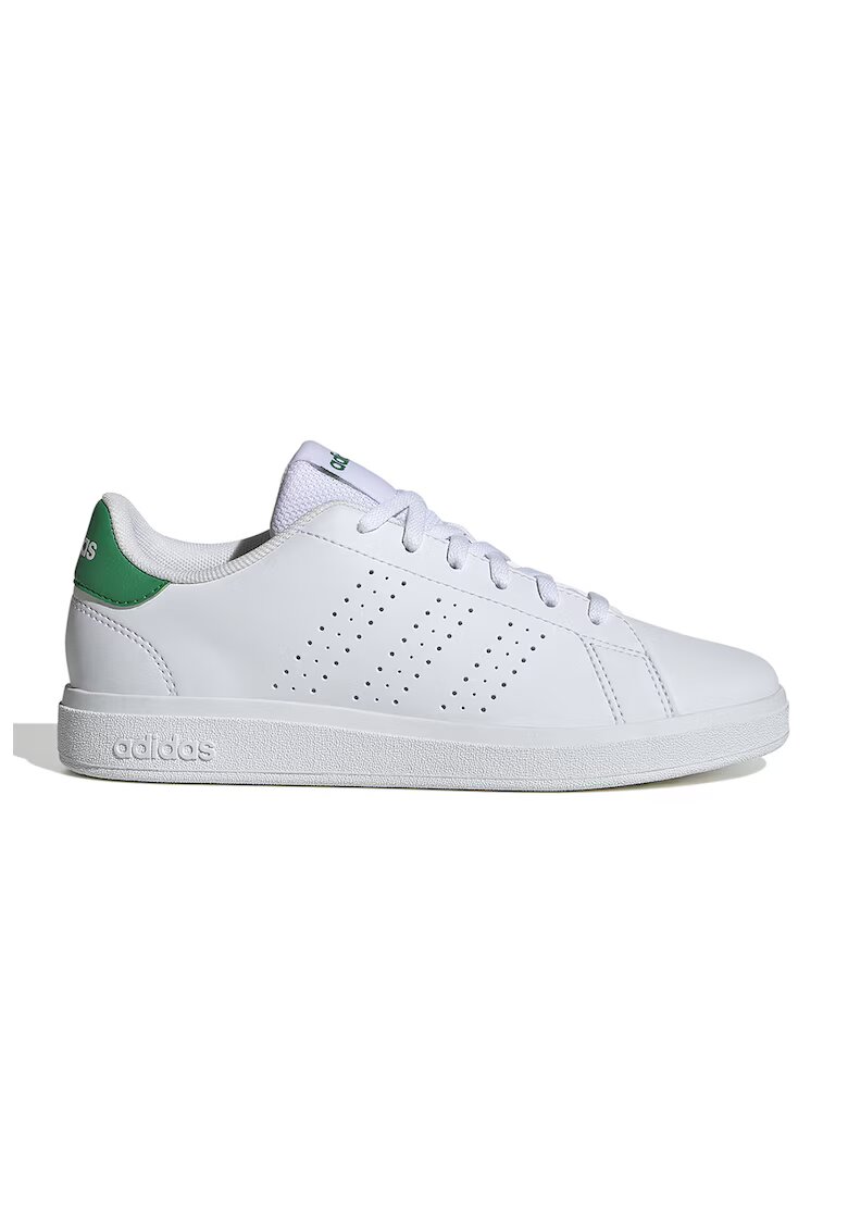 adidas Sportswear Pantofi sport de piele ecologica cu perforatii Advantage Base 2.0 - Alb/Verde
